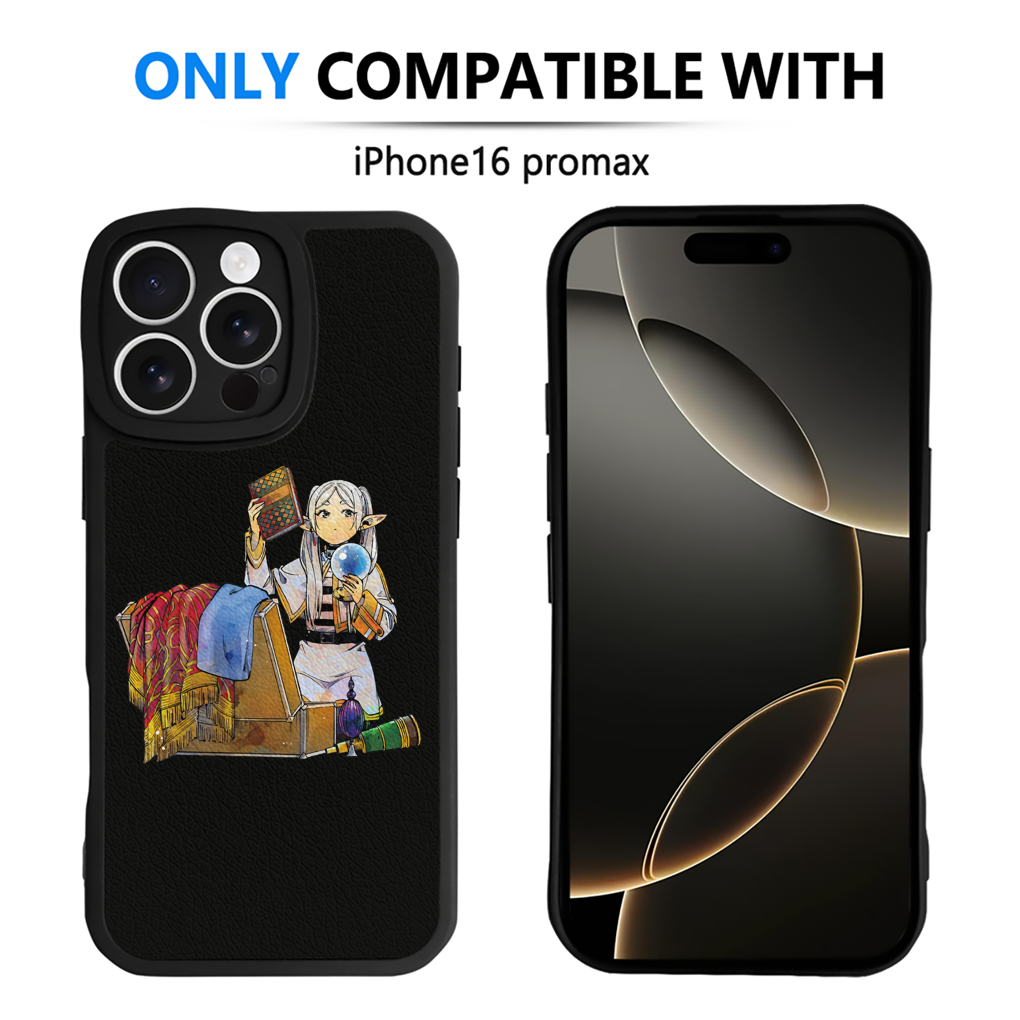 （画像用） 葬送のフリーレン Frieren 【iPhone 16シリーズ対応】シリコンスマホケース（レザー調） 材質：シリコン